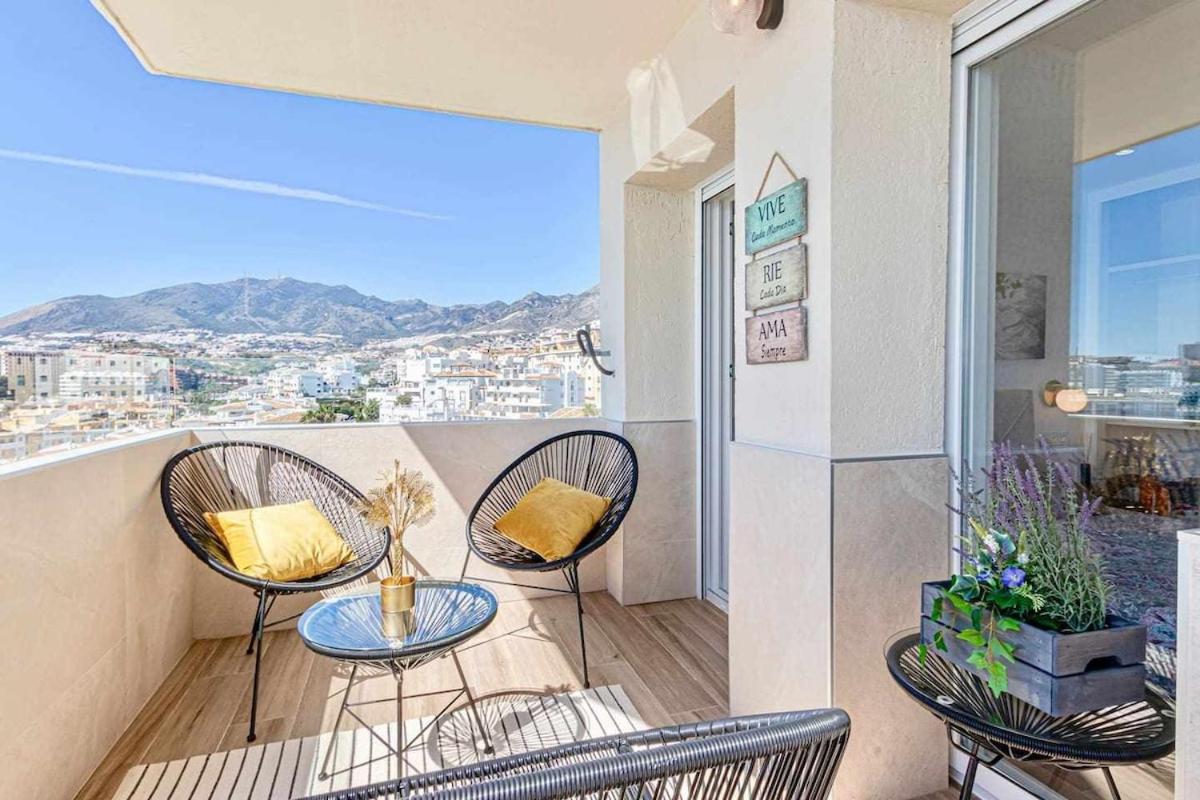 797 Holiday Rentals - Benalbeach- Moderno Piso Para 5 Con Vistas Al Mar 贝纳尔马德纳 外观 照片